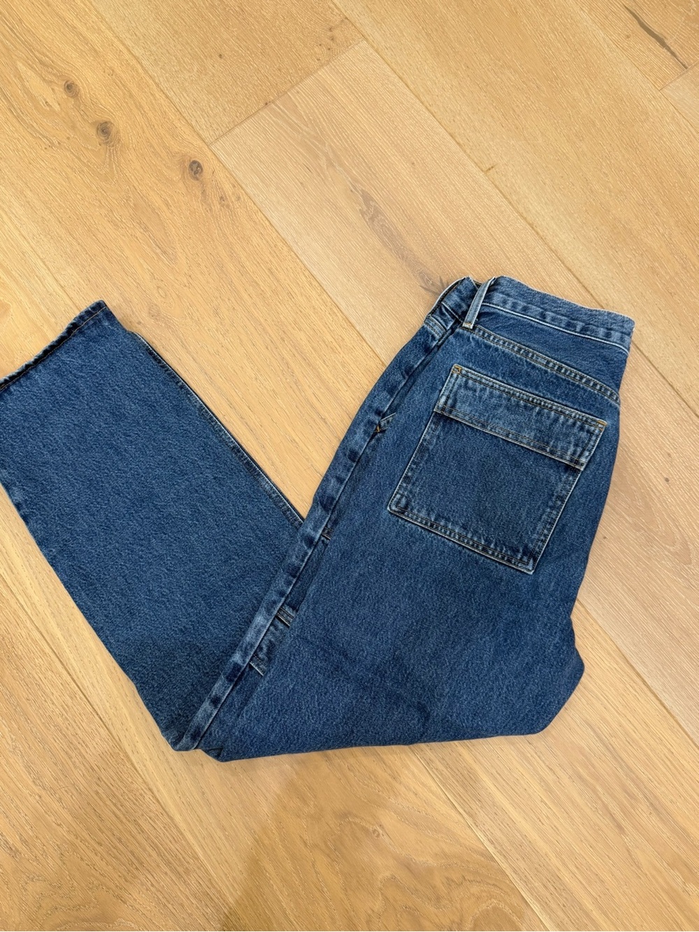 Agolde Women's Relaxed Dark Blue Denim Jeans